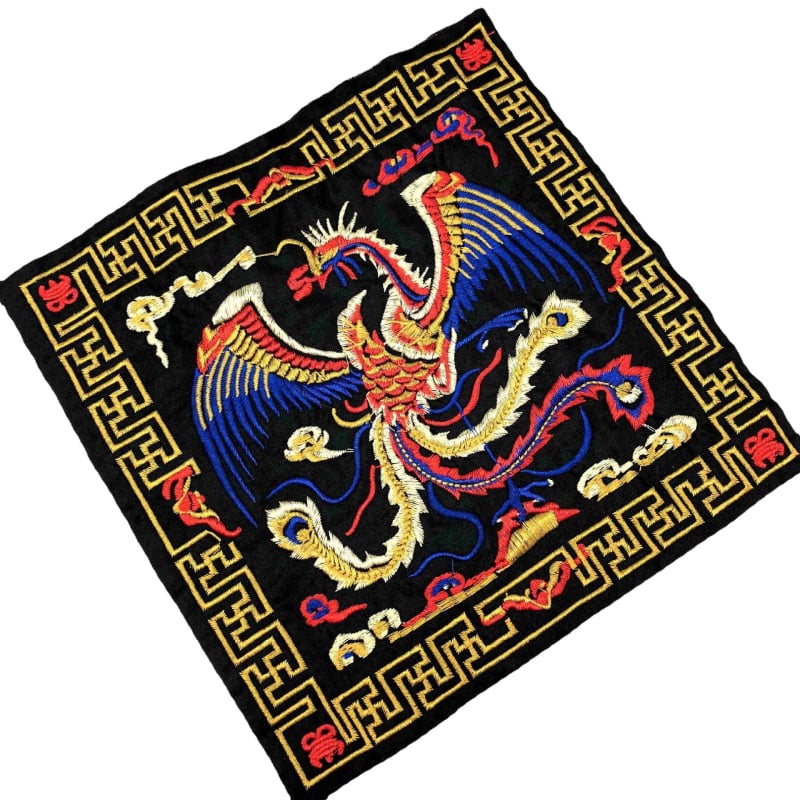 Etnička našivka s motívom crane za odjeću, poliester konac, marka Fusheng Da