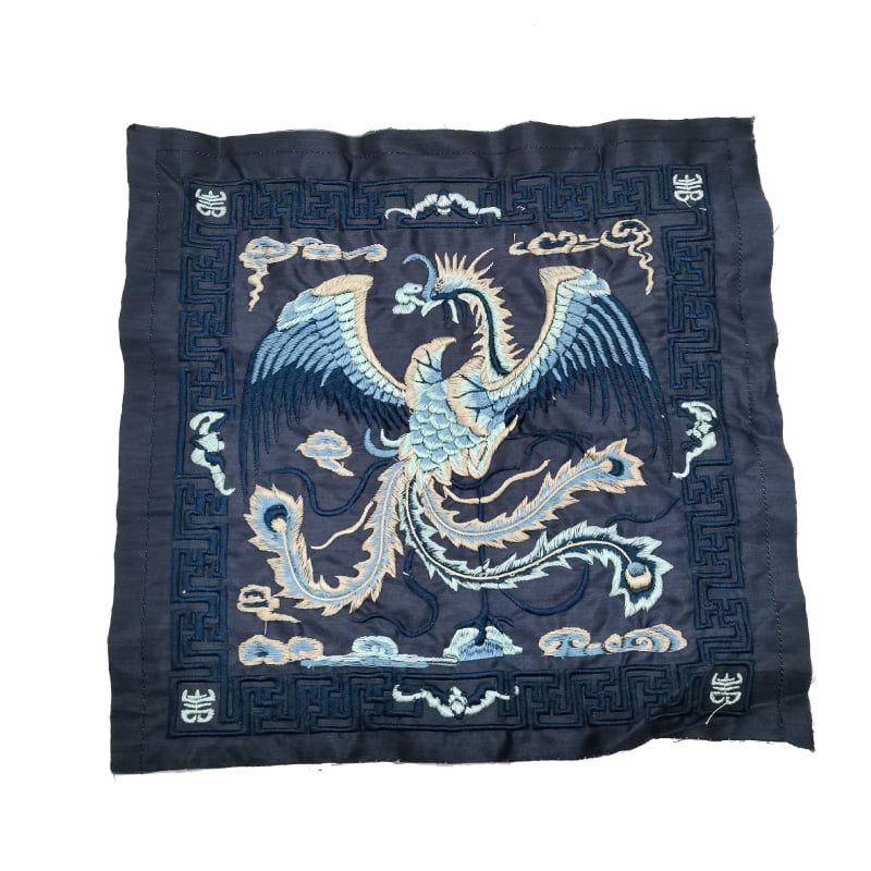 Etnička našivka s motívom crane za odjeću, poliester konac, marka Fusheng Da