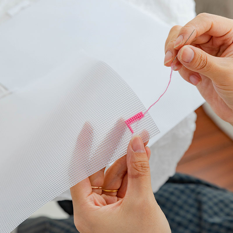 Koreai stílusú EVA keresztszemes hímzőkészlet műanyag hálóval ellátott lemezen