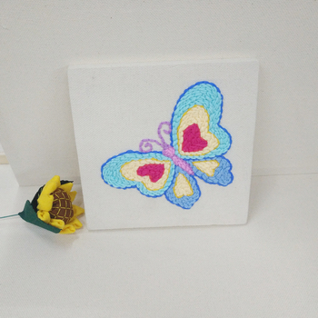 DIY set za izradu šivanja na platnu — Motivi Cvijet i Leptir, Križni bod 11-CT, Materijal Poliester-Pamučna platna