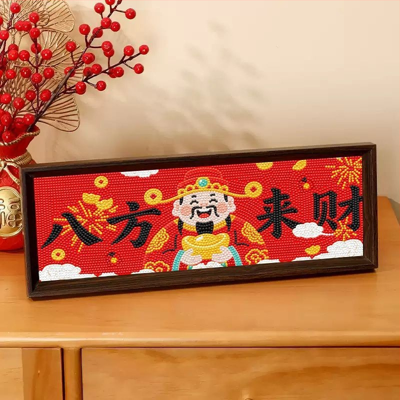 Diamantový obraz - sviatočný motív, olejové plátno, krížikové vyšívanie 9ct, čínskeho štýlu