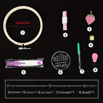 Set za krstično šivanje — Darovna kutija s nitima 80 i alatima, marke airo; Materijal: Poliester; Kategorija: Tekstilno šivanje; Vrsta: Krstično šivanje; Komplet