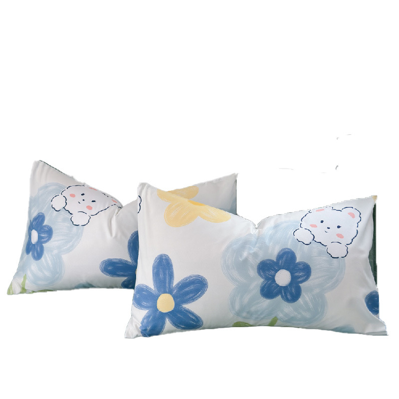 Jastučnica s crtić stilom za jednokrevetni krevet – studentska soba, cijelo godišnje korištenje (100% poliester; reaktivno tiskanje; materijal: poliester)