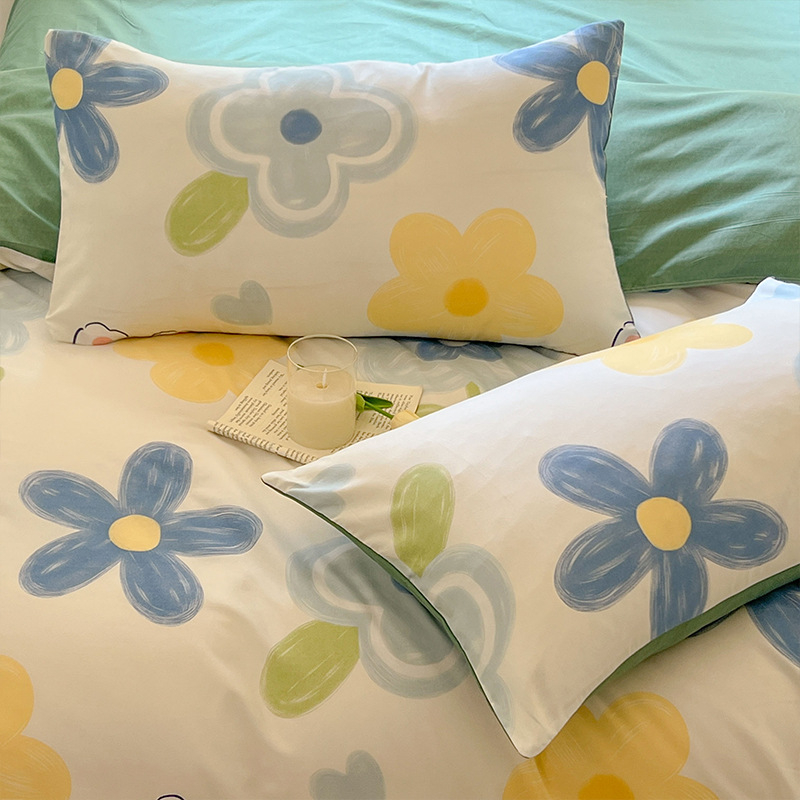 Jastučnica s crtić stilom za jednokrevetni krevet – studentska soba, cijelo godišnje korištenje (100% poliester; reaktivno tiskanje; materijal: poliester)