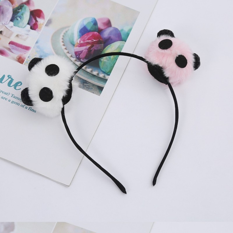 Panda traka za kosu – plast/smola, ručna izrada, korejski stil, svjež i sladak, za djecu