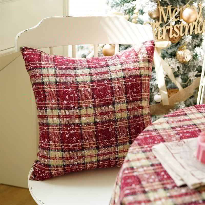 Husă pentru pernă, poliester, imprimat festiv, stil INS