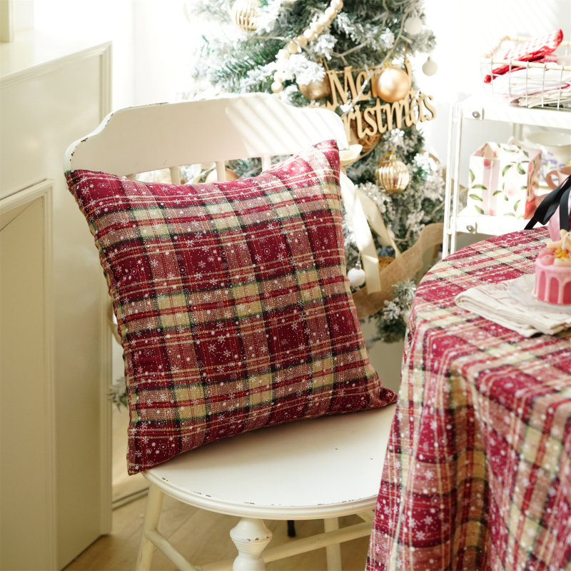 Husă pentru pernă, poliester, imprimat festiv, stil INS