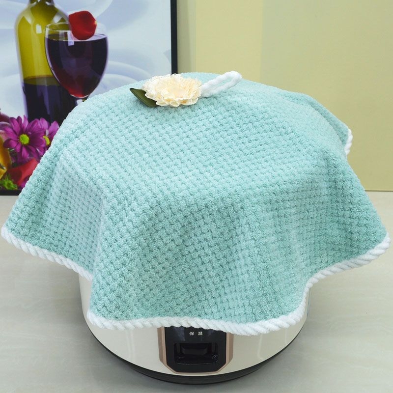 Acoperire multifuncțională pentru bucătărie cu model de ananas, protecție împotriva prafului și spațiu de depozitare pentru electrocasnice mici, poliester, stil simplu-modern, Prosop din fleece coral