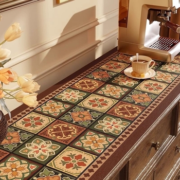 Față de masă din piele PU, impermeabilă, rezistentă la praf și la ulei, cu izolație anti-arzare; formă dreptunghiulară; model cu animale desen animate; stil modern și simplu.