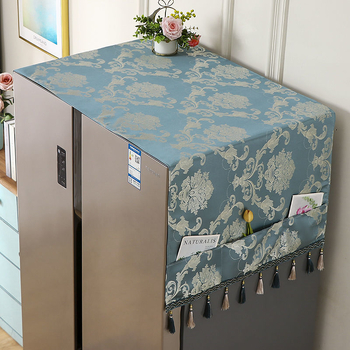 Acoperire pentru frigider pentru uși duble sau simple, poliester, stil simplu și modern, spațiu 10122