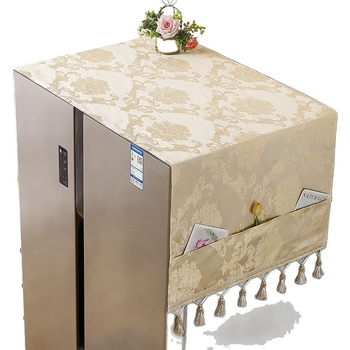 Acoperire pentru frigider pentru uși duble sau simple, poliester, stil simplu și modern, spațiu 10122