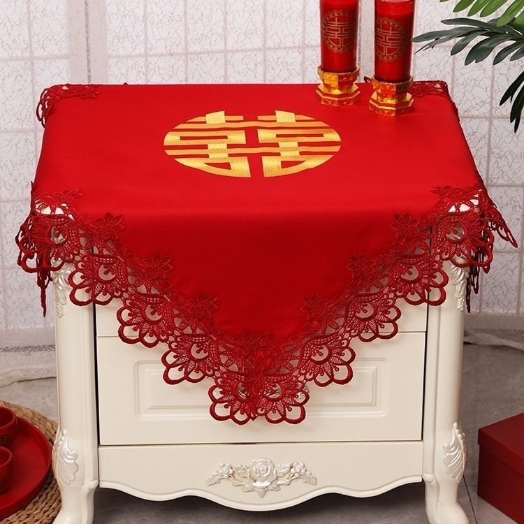 Față de masă pentru cafea – poliester, pentru sufragerie, temă de nuntă