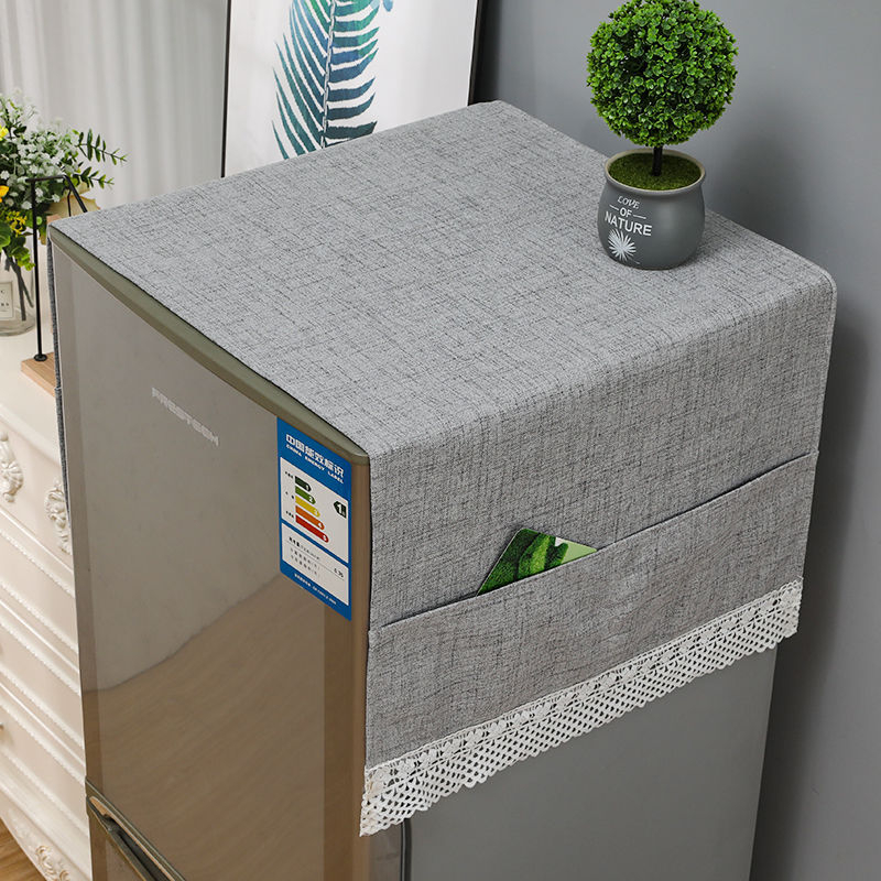 Husa dantelata pentru electrocasnice – pentru frigider și mașină de spălat cu tambur, material textil, stil simplu modern, living