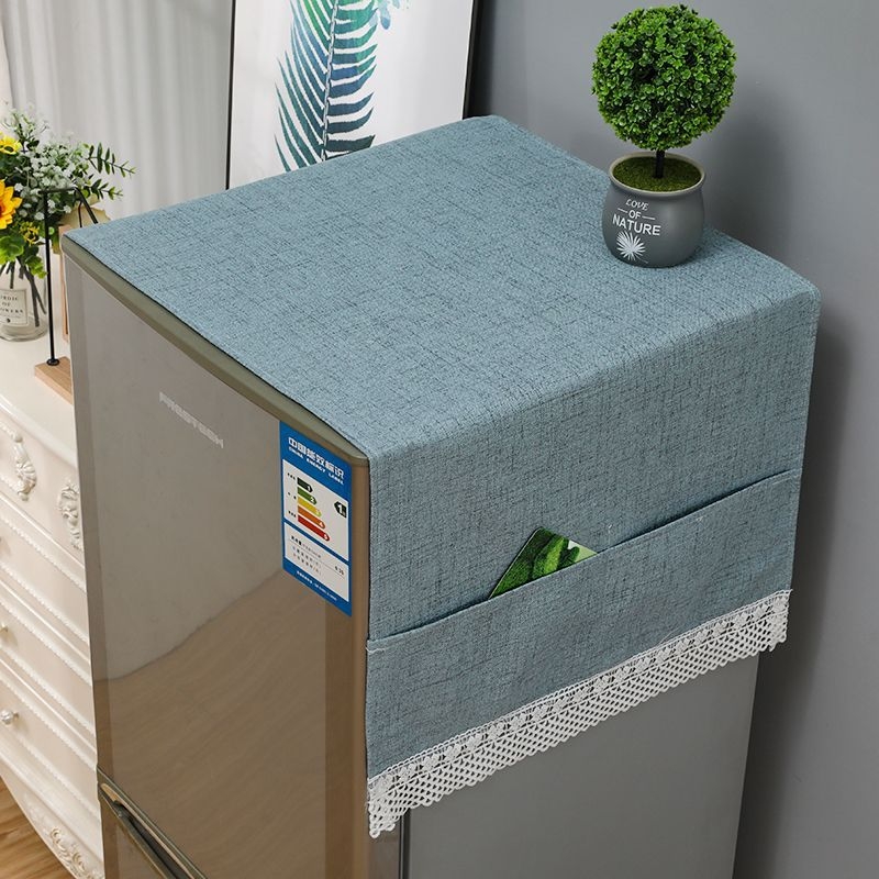 Husa dantelata pentru electrocasnice – pentru frigider și mașină de spălat cu tambur, material textil, stil simplu modern, living