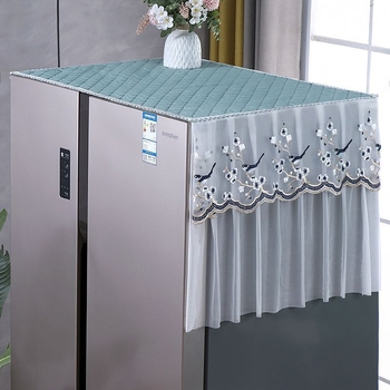 Husă de protecție împotriva prafului pentru frigider, pentru uși duble, respirabilă, potrivire universală, stil modern minimalist, sufragerie