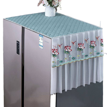 Husă de protecție împotriva prafului pentru frigider, pentru uși duble, respirabilă, potrivire universală, stil modern minimalist, sufragerie
