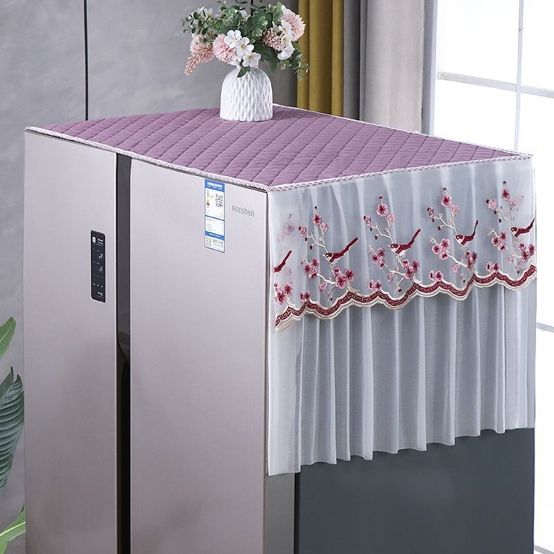 Husă de protecție împotriva prafului pentru frigider, pentru uși duble, respirabilă, potrivire universală, stil modern minimalist, sufragerie
