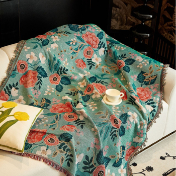 Acoperire pentru canapea în stil american, antiderapantă, patru anotimpuri, material poliester-bumbac