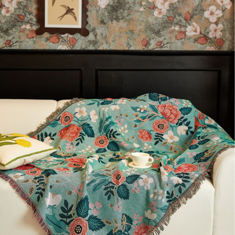 Acoperire pentru canapea în stil american, antiderapantă, patru anotimpuri, material poliester-bumbac