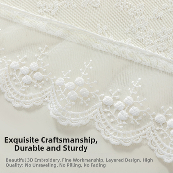 Husă din dantelă pentru măsuța de cafea rotundă, pentru living