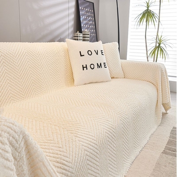 Husă din velur pentru canapea, sufragerie, protecție împotriva zgârieturilor pisicilor, stil simplu și modern, universal pentru toate anotimpurile