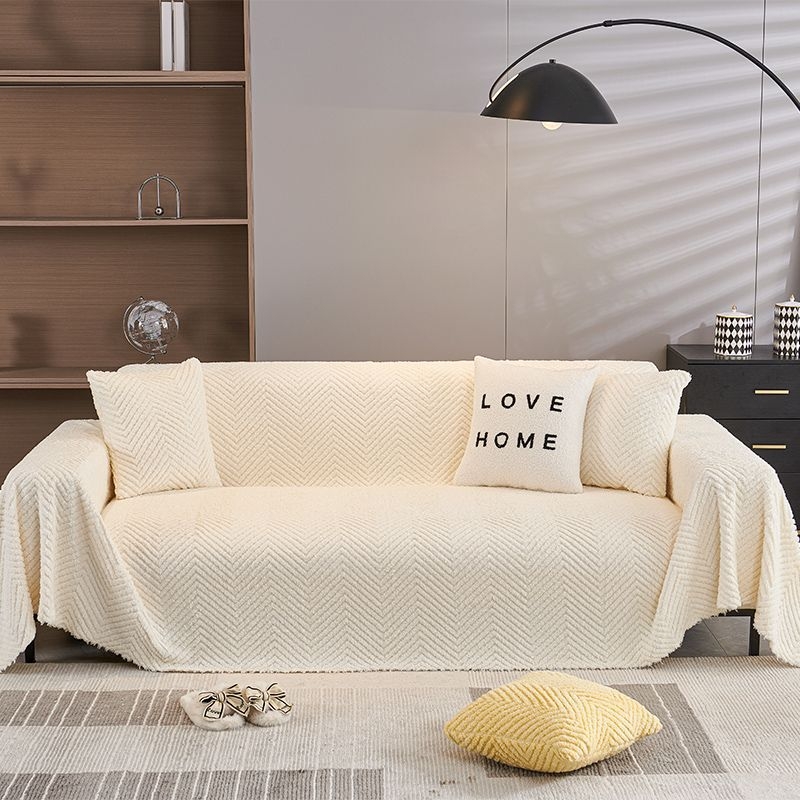 Husă din velur pentru canapea, sufragerie, protecție împotriva zgârieturilor pisicilor, stil simplu și modern, universal pentru toate anotimpurile
