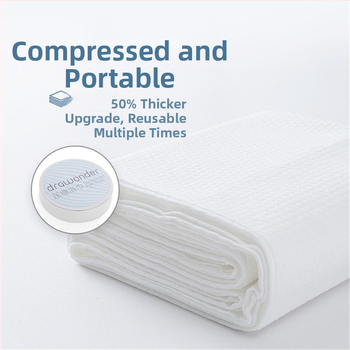 Ühekordne vannirätik – 100% taimsetest kiududest, eraldi pakendis, paksendatud kudumine, lihtne kudumine, vees imendumine 0–5 s, kohandatav töötlemine, eraldi märgis saadaval