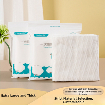 Ühekordne kaasaskantav reisirätikute komplekt taimsetest kiududest, vees imendumine 0-5 s, logotüübi trükk, kohandamine on saadaval