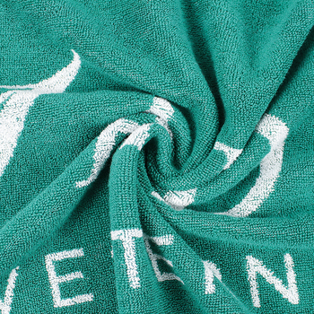 Dvobojni pamuk jacquard kupaći i plažni ručnik, upija i brzo se suši, 536 GSM, ispisani logo, prilagodljivo