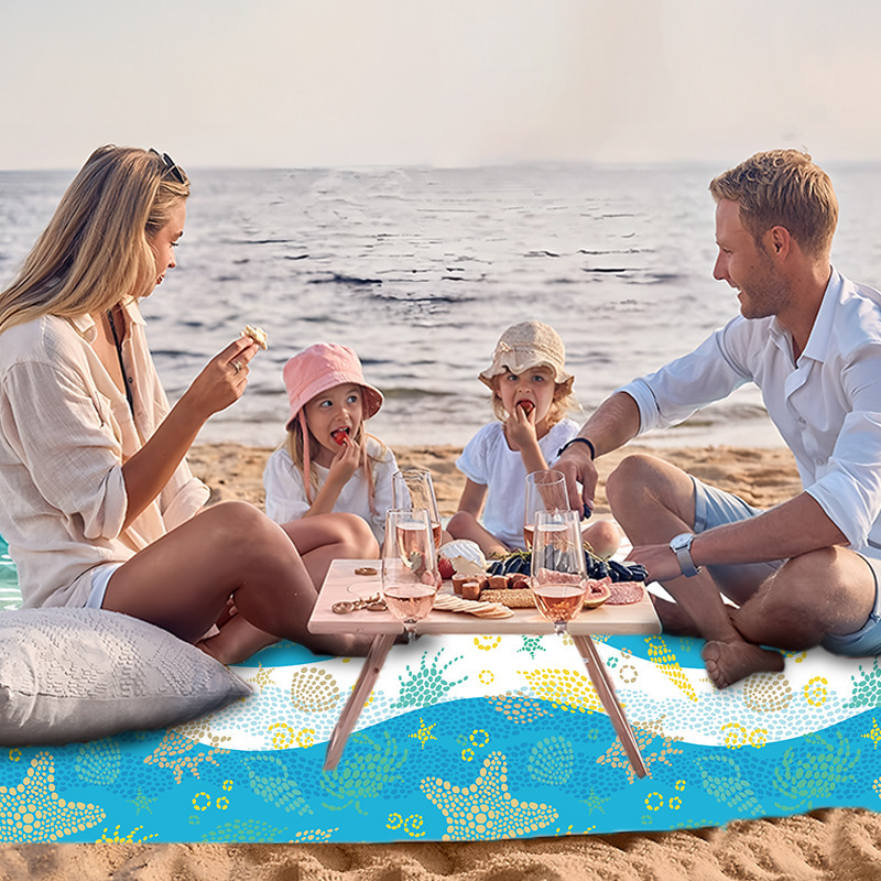 Plažni ručnik s vlastitim printom, poliester, 500 g+, 21 niti, tisak, pogodan za kampiranje i plažu