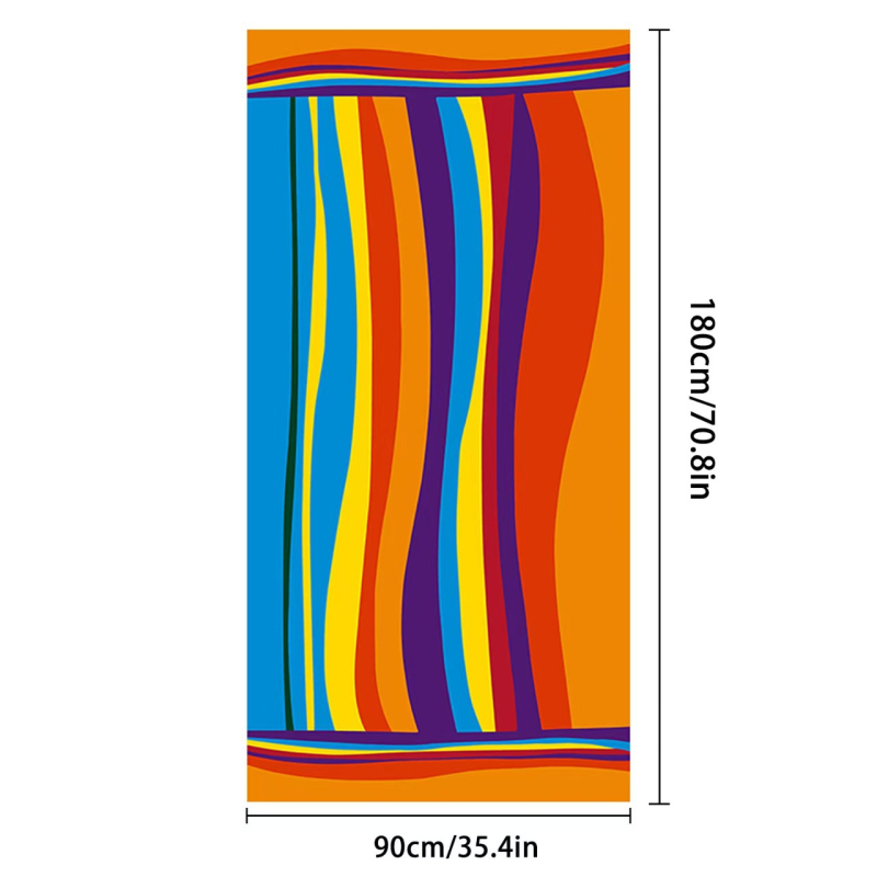 Prosop de plajă/băi din microfibră - Absorbant, uscare rapidă, fir 150D, 200-300 g, Finisaj prin imprimare
