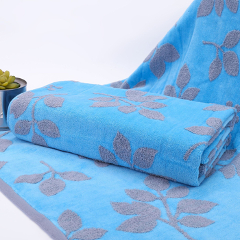 Prosop de baie — Bumbac 100%, țesătură jacquard, fir 32S, 300–400 g, Broderie și tiv