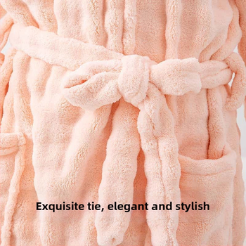 Naistele mõeldud bathrobe – korallfliis, puuvillaseguga kangas, peamine materjal: küülikukarv