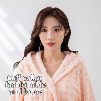 Naistele mõeldud bathrobe – korallfliis, puuvillaseguga kangas, peamine materjal: küülikukarv