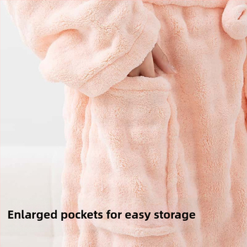 Naistele mõeldud bathrobe – korallfliis, puuvillaseguga kangas, peamine materjal: küülikukarv