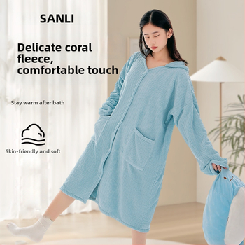 Nosiaci uterák do kúpeľne pre dospelých, korálový fleece, 500 g a viac, 150D Jacquard