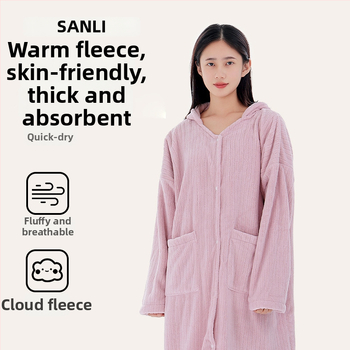Nosiaci uterák do kúpeľne pre dospelých, korálový fleece, 500 g a viac, 150D Jacquard