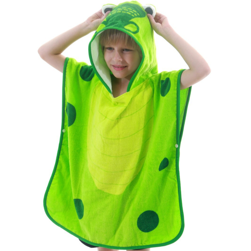 Enbihouse prosop baie pentru copii din bumbac 120d cu animale 3D, capă, 100–120 g/m², cusătură, personalizare disponibilă