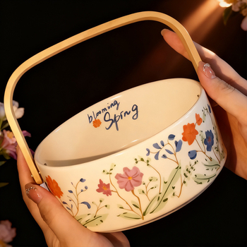 Keramička košara za voće - Su's products, Light Luxury Retro stil, 2025 lansiranje