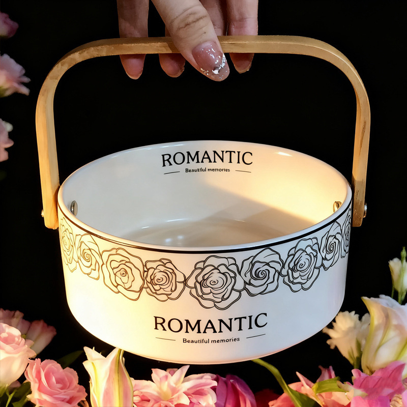 Keramička košara za voće - Su's products, Light Luxury Retro stil, 2025 lansiranje