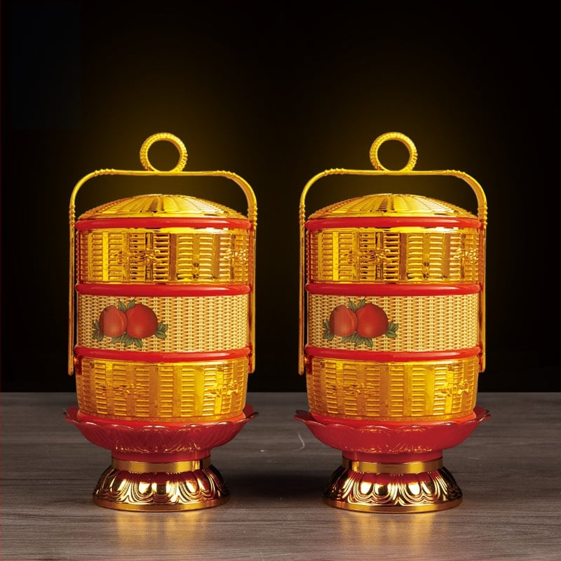 Кутия за дарове за поклонение на Буда, традиционна антична стилова украса (Не е внос; Марка: Nutritional composition; Без IP лиценз; Подходяща за религиозни жертви; Не е подарък)