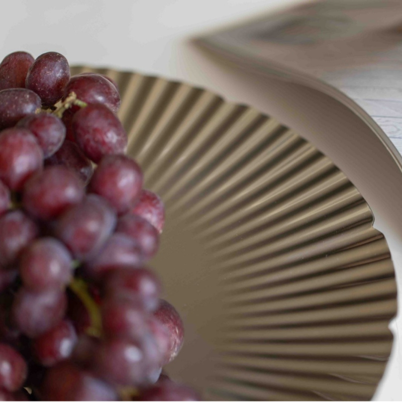 Farfurie pentru fructe din oțel inoxidabil 18/10, minimart, stil lejer lux retro, lansare primăvara 2021