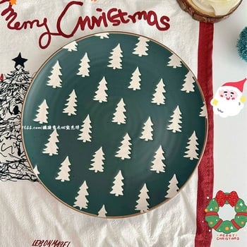 Porcelanska tanjura za desert - retro stil, ispod glazure, pogodno za mikrovalnu pećnicu