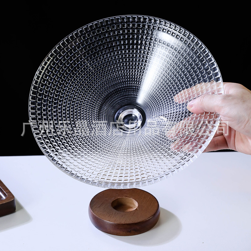 Farfurie de fructe din sticlă - stil minimalist, pentru living, tavă pentru gustări