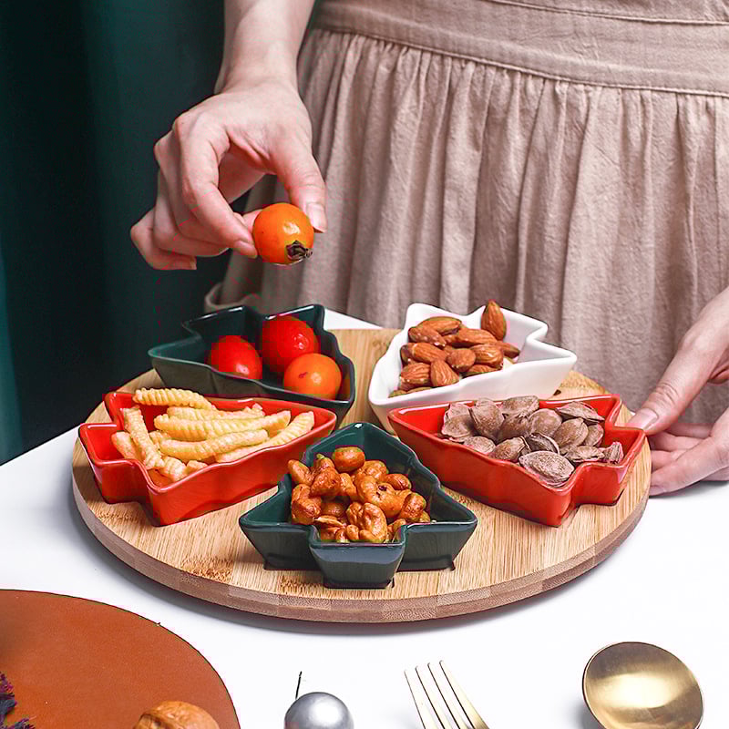 Platou de fructe din ceramică Junpin, stil Nordic, primă clasă, etichetă privată licențabilă