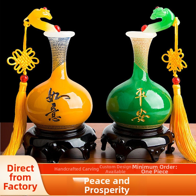 Ваза-орнамент за дома | Китайски стил | Синтетична смола | Обработка със смола
