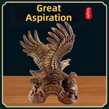 Figurină de vultur, rășină, stil chinezesc, decor animal, ambalaj din carton, potrivit ca cadou de afaceri