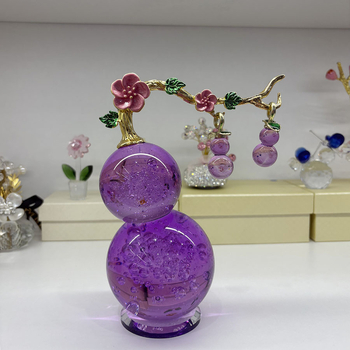 Ornament din cristal în formă de dovleac – decor de lux, lucrat manual, pentru living, dulap de vin și nișă TV; cadou de deschidere sau cadou de afaceri