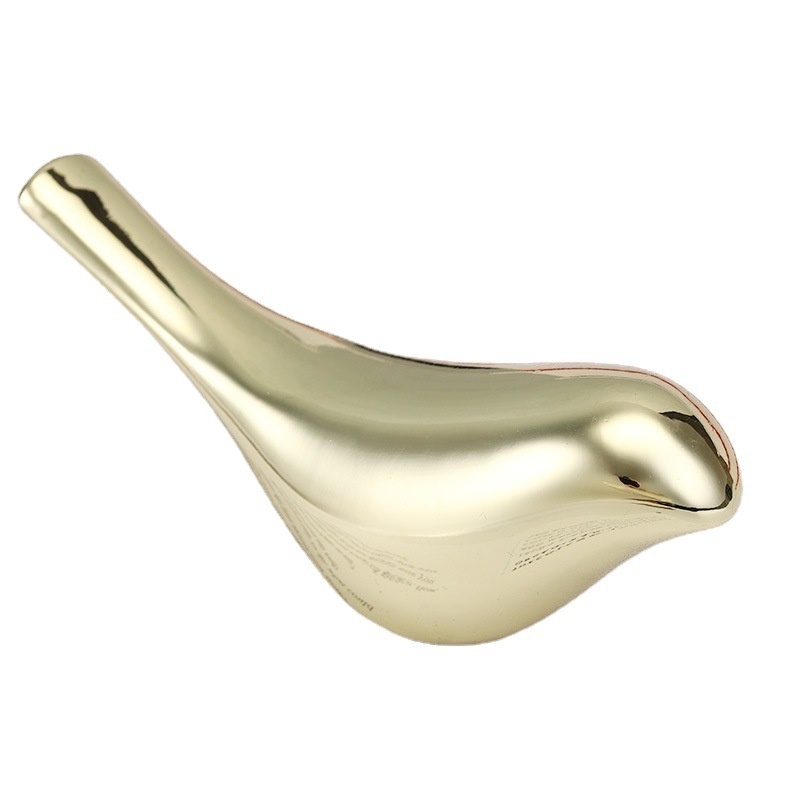 Figurină de pasăre din metal – stil nordic modern minimalist, electroplacare și turnare; cadou ideal pentru amenajarea casei