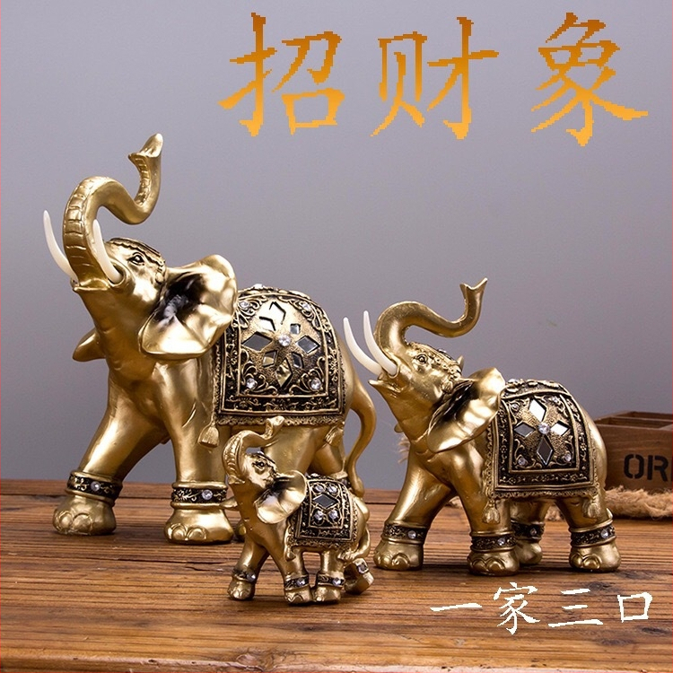 Statuetă elefant din rășină pentru decorul casei – realizare manuală, stil modern de artă